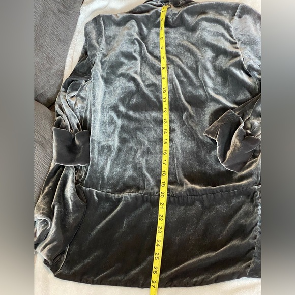 Wilfred Velvet Open Front Jacket 0 grey Viscose Silk 3/4 rolled sleeves career - Picture 13 of 16